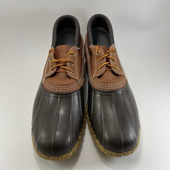 LL Bean Bean Boots Mens Size 14 Waterproof Leather 3 Eye Duck Rain Boots Low main image 4